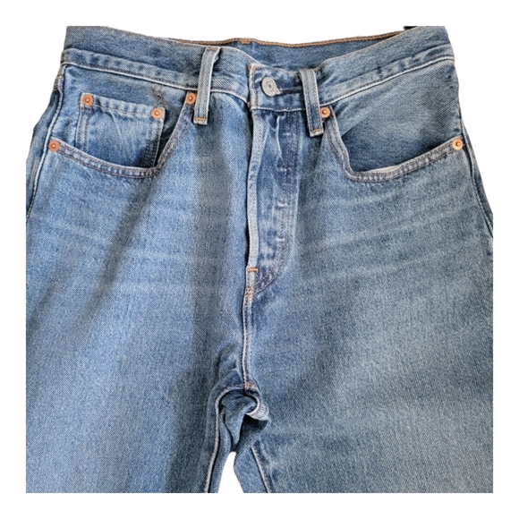 NWOT Levi's 501 Straight Leg High-rise Blue Jeans Size 26 100% Cotton - Picture 5 of 6